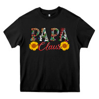 Black papa claus Heavy Core Tee - AdoDesignShop