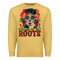 Antique Gold sugar skull woman proud of my roots Premium Sweatshirt - BundleAndBundleShop