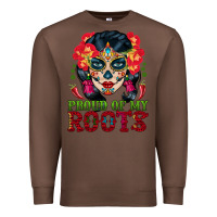 Chestnut sugar skull woman proud of my roots Premium Sweatshirt - BundleAndBundleShop