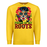Lemon sugar skull woman proud of my roots Premium Sweatshirt - BundleAndBundleShop