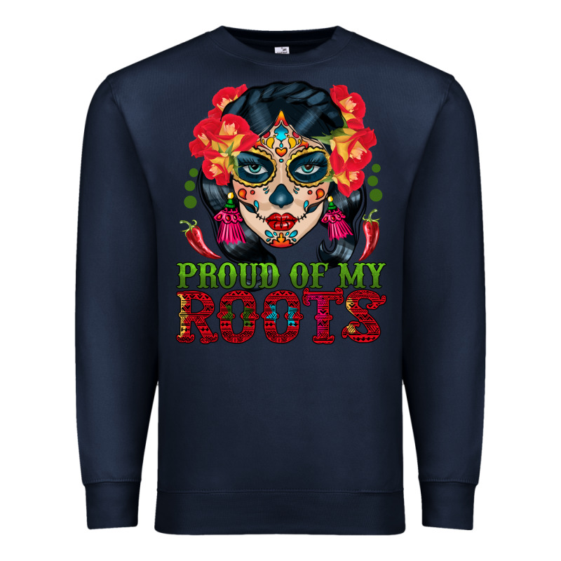 Sugar Skull Woman Proud Of My Roots Premium Sweatshirt by BundleAndBundleShop | Teevron