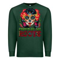 Sports Green sugar skull woman proud of my roots Premium Sweatshirt - BundleAndBundleShop