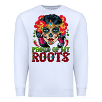 White sugar skull woman proud of my roots Premium Sweatshirt - BundleAndBundleShop