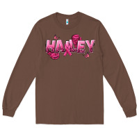 Chestnut Personalized Pink Cancer Themed Name Long Sleeve Tee - NancyCooperArtShop