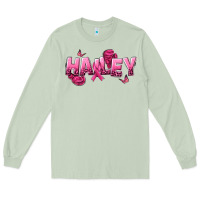 Matcha Personalized Pink Cancer Themed Name Long Sleeve Tee - NancyCooperArtShop