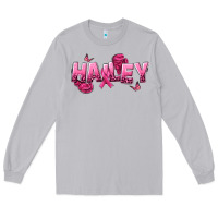 Moon Dust Personalized Pink Cancer Themed Name Long Sleeve Tee - NancyCooperArtShop