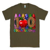 Army Green 100 colorful day s Classic Tee - Artiststas