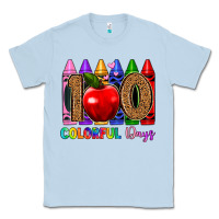 Dusty Blue 100 colorful day s Classic Tee - Artiststas