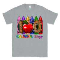 Heather Grey 100 colorful day s Classic Tee - Artiststas