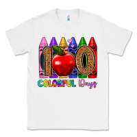 White 100 colorful day s Classic Tee - Artiststas