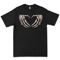 Black skeleton heart Premium Tee - MaliasSmallBusiness