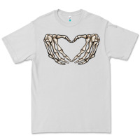 Dove Grey skeleton heart Premium Tee - MaliasSmallBusiness