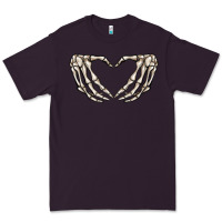 Plum skeleton heart Premium Tee - MaliasSmallBusiness