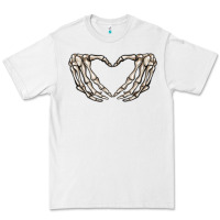 White skeleton heart Premium Tee - MaliasSmallBusiness