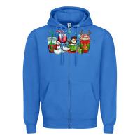 True Royal christmas snowman coffee cups Zipper Hoodie - OliviaCreatesArt