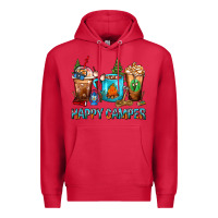 Cardinal Happy Camper Coffee Cups Premium Hoodie - FaDigitalArtStudio