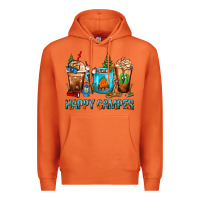 Carrot Happy Camper Coffee Cups Premium Hoodie - FaDigitalArtStudio