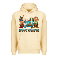 Pina Colada Happy Camper Coffee Cups Premium Hoodie - FaDigitalArtStudio