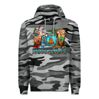 Slate Camo Happy Camper Coffee Cups Premium Hoodie - FaDigitalArtStudio
