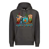Smoke Happy Camper Coffee Cups Premium Hoodie - FaDigitalArtStudio