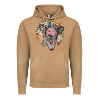 Vintage Camel baby pig floral wreath Vintage Hoodie - BarkalooDesign
