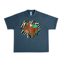 Midnight Navy Western Horsehide Texas Flag Urban Heavy Tee - Bettercallsaul