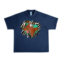 Navy Western Horsehide Texas Flag Urban Heavy Tee - Bettercallsaul