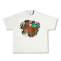 Pistachio Western Horsehide Texas Flag Urban Heavy Tee - Bettercallsaul