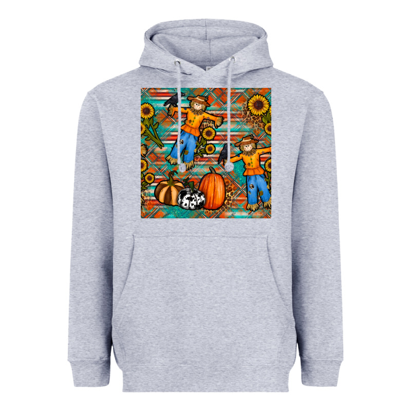 Fall Scarecrow Seamless Pattern Heavyweight Hoodie by BundleAndBundleShop | Teevron