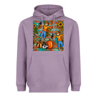 Lavender fall scarecrow seamless pattern Heavyweight Hoodie - BundleAndBundleShop