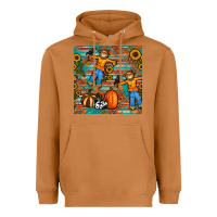 Meerkat fall scarecrow seamless pattern Heavyweight Hoodie - BundleAndBundleShop