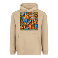 Mushroom fall scarecrow seamless pattern Heavyweight Hoodie - BundleAndBundleShop