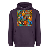 Plum fall scarecrow seamless pattern Heavyweight Hoodie - BundleAndBundleShop