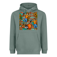 Sage fall scarecrow seamless pattern Heavyweight Hoodie - BundleAndBundleShop