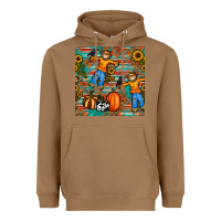 Toasted Coconut fall scarecrow seamless pattern Heavyweight Hoodie - BundleAndBundleShop