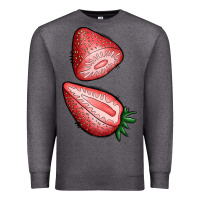 Charcoal Heather strawberries 1 Premium Sweatshirt - BundleAndBundleShop