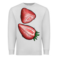 Dove Grey strawberries 1 Premium Sweatshirt - BundleAndBundleShop
