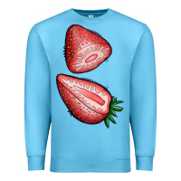 Ocean Blue strawberries 1 Premium Sweatshirt - BundleAndBundleShop