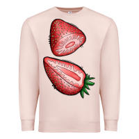 Pale Pink strawberries 1 Premium Sweatshirt - BundleAndBundleShop