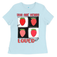 Baby Blue you are berry loved Ladies Tee - MaliasSmallBusiness