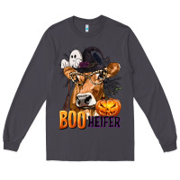 Smoke Boo Heifer Cow with Halloween Long Sleeve Tee - texasbilliewilder