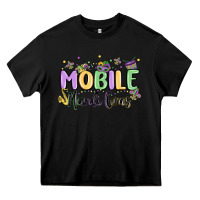 Black mobile mardi gras Heavy Core Tee - MaliasSmallBusiness