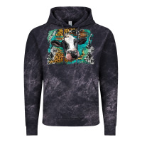 Cloud Black holstein cow leopard and western background Vintage Hoodie - BarkalooDesign