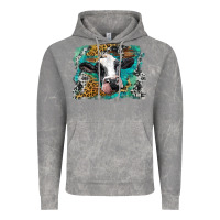 Cloud Rock holstein cow leopard and western background Vintage Hoodie - BarkalooDesign