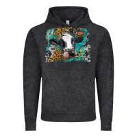 Vintage Black holstein cow leopard and western background Vintage Hoodie - BarkalooDesign
