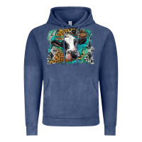Holstein Cow Leopard And Western Background Vintage Hoodie | Teevron