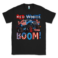 Black red white and boom 4th of july Classic Tee - Artiststas
