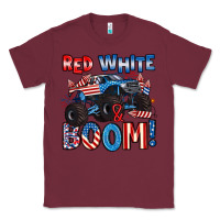 Burgundy red white and boom 4th of july Classic Tee - Artiststas