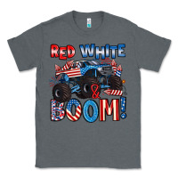 Charcoal Heather red white and boom 4th of july Classic Tee - Artiststas
