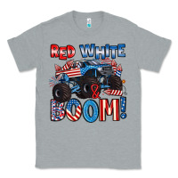 Heather Grey red white and boom 4th of july Classic Tee - Artiststas